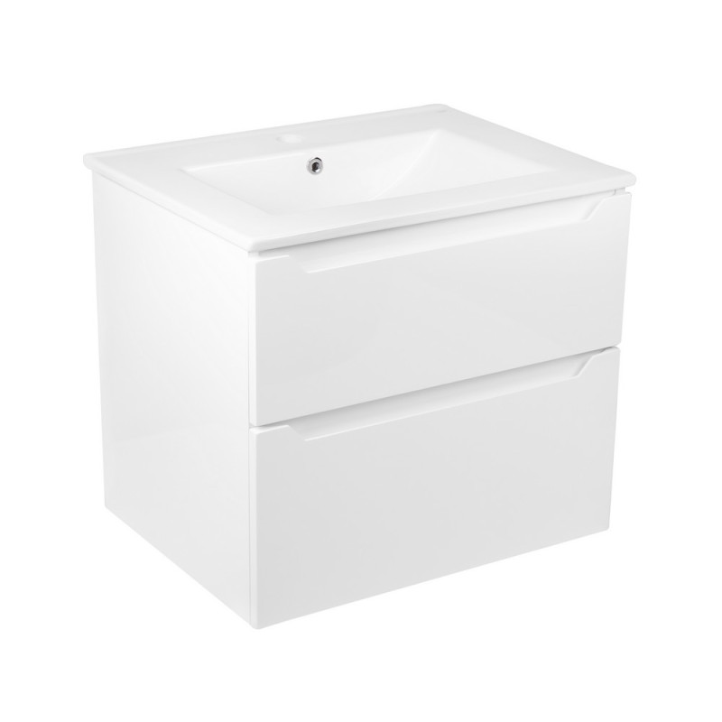 Комплект Qtap Scorpio 710х585х460 White тумба підвісна + раковина урізна QT1472TPВ7013070CW