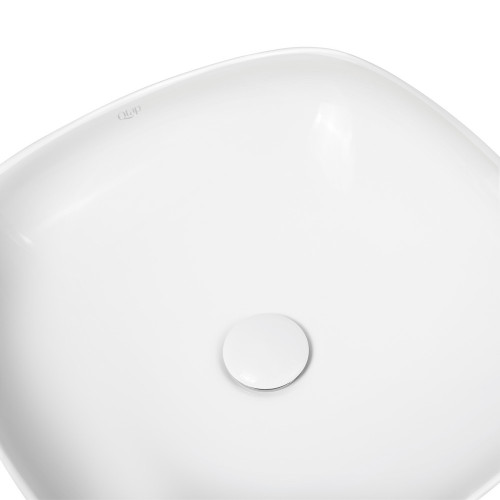 Раковина-чаша Qtap Kolibri 400х400х140 White з донним клапаном QT10117040TW