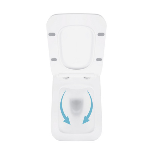 Унітаз підвісний Qtap Crow безобідковий з сідінням Soft-close QT05335170W