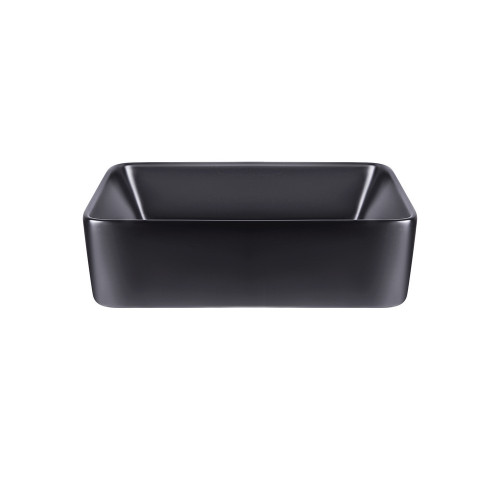 Раковина-чаша Qtap Tern 480х370х135 Matt black з донним клапаном QT172074MBMB