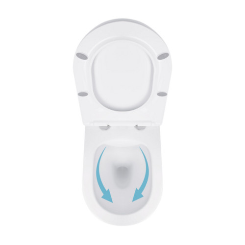 Унітаз підвісний Qtap Jay безобідковий з сідінням Soft-close QT07335176W