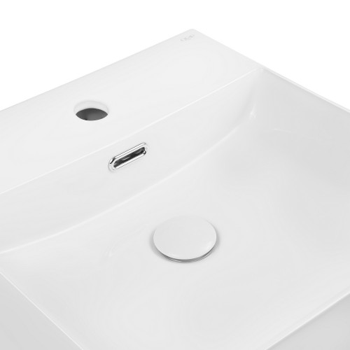 Раковина Qtap Nando C 405х405х125 White з донним клапаном QT12117040CW