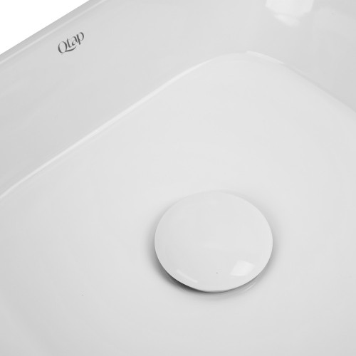 Раковина-чаша Qtap Scorpio 350х390х120 White з донним клапаном QT14112241W