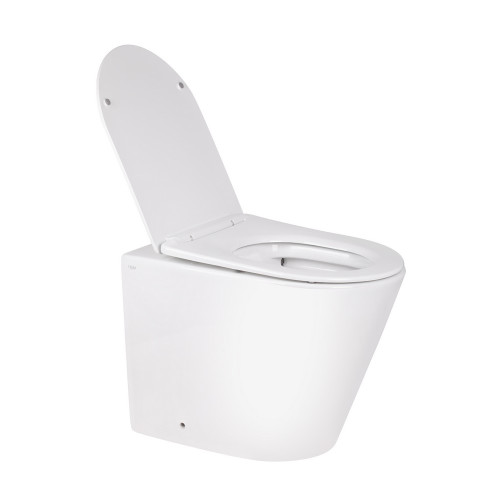Набір Qtap змивний бачок з панеллю змиву Nest (QT0122490S4Q1 + QT0111M08V1384W) + унітаз з сидінням Swan QT16223178W
