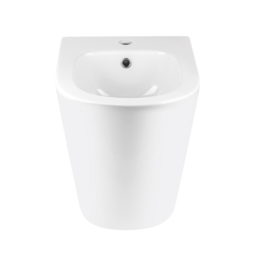 Набір Qtap змивний бачок з панеллю змиву Nest (QT0122490S4Q1 + QT0111M08V1384W) + унітаз Swan QT16223178W + біде Stork QT15443378W + змішувач для біде Arena QTARECRM