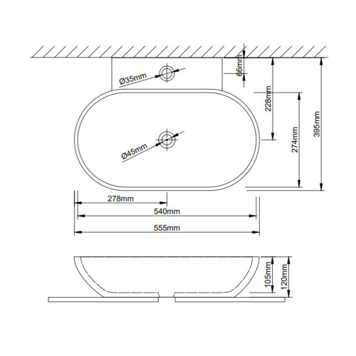 Раковина Qtap Cardinal 565х400х130 White з донним клапаном QT0411K177W