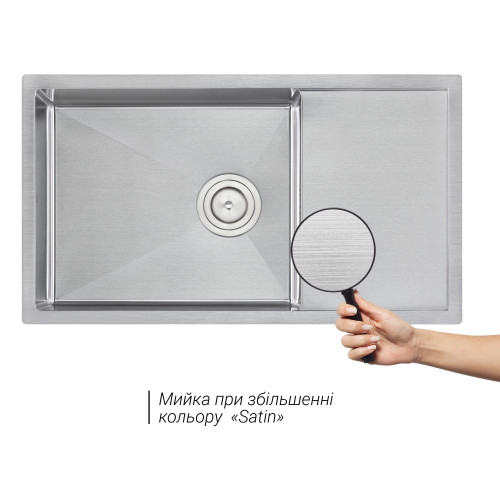 Кухонна мийка Qtap D7844 3.0/1.2 мм Satin (QTD784412)