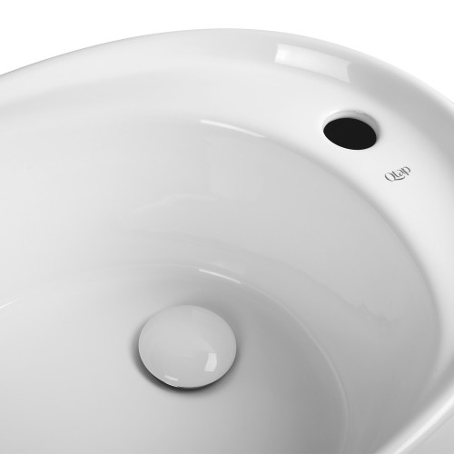 Раковина-чаша Qtap Scorpio 590х380х190 White з донним клапаном QT14111037W