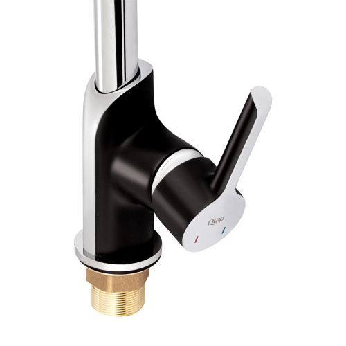 Смеситель для кухни Qtap Grand QTGRABCR007F Chrome/Black