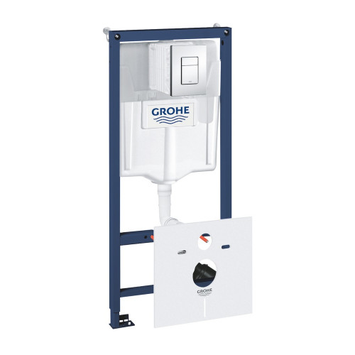 Комплект інсталяція Grohe Rapid SL 38827000 + унітаз з сидінням Qtap Swan QT16335178W + набір для гігієнічного душу зі змішувачем Grohe BauLoop 111042