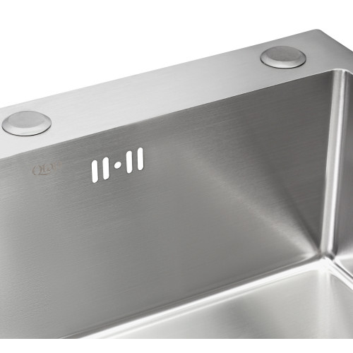 Набір 4 в 1 Qtap кухонна мийка D6045 2.7/1.0 мм Satin + змішувач + сушарка + дозатор для миючого засобу