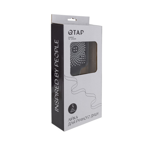 Лійка для ручного душу Qtap Rucni прямокутна QTRUCA145S1GRP Graphite