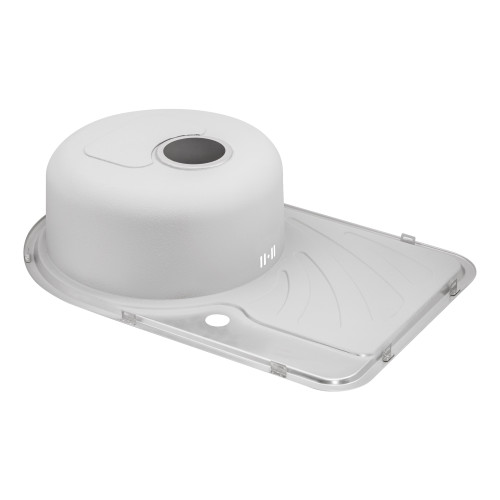 Кухонна мийка Qtap 6744R 0,8 мм Satin (QT6744RSAT08)