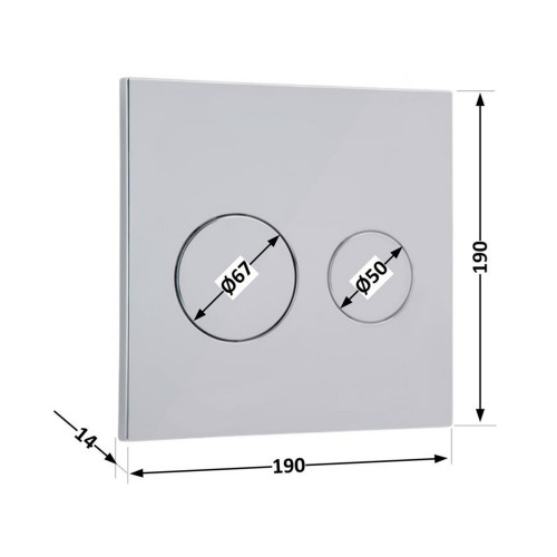 Панель змиву для унітаза Qtap Nest Uni QT0211P01V1009CRM