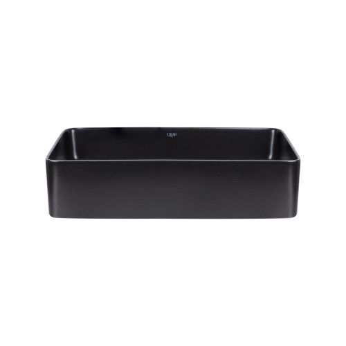 Комплект Qtap Tern: Раковина накладная прямоугольная 500х350х145 мм Matt Black + Донный клапан PU03
