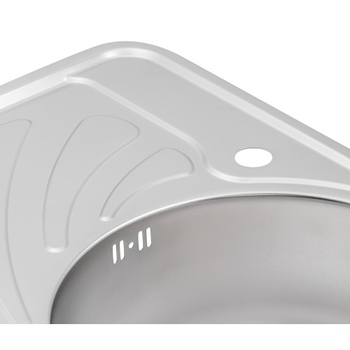 Кухонна мийка Qtap 6744R 0,8 мм Satin (QT6744RSAT08)