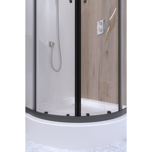 Набор Qtap душевая кабина Taurus BLA1099AC6 Clear + поддон Uniarc 309915