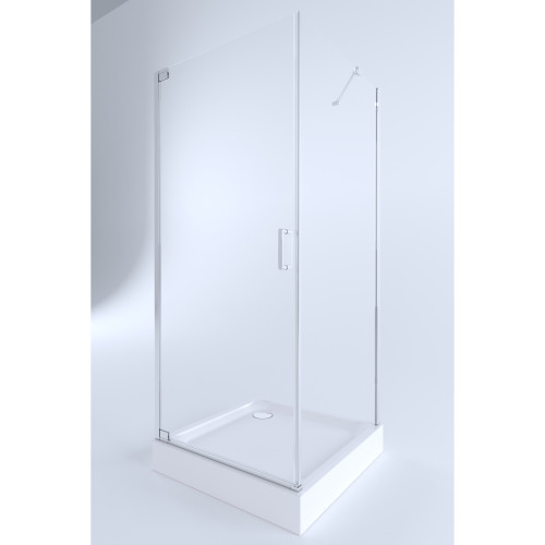 Набір Qtap душова кабіна Aquarius CRM1099SC6 Clear + піддон Unisquare 309915