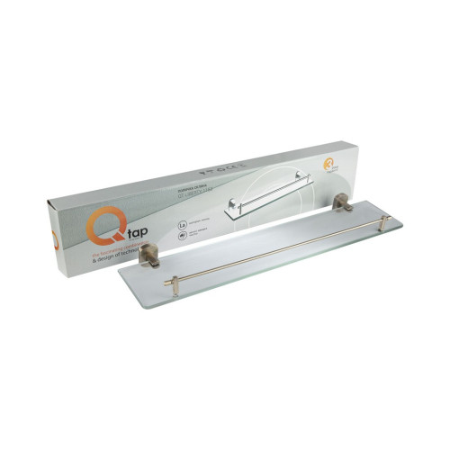 Полиця універсальна Qtap Liberty скляна 600 мм QTLIBANT1153 Antic Bronze