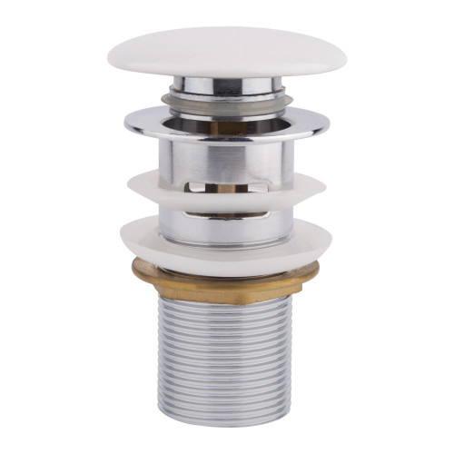 Донний клапан для раковини Qtap F0081 70х70х120 White з переливом