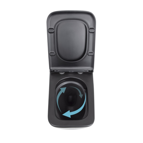 Унітаз підвісний Qtap Gemini безободковий з сидінням Soft-close QT2533076EUQMB