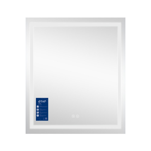 Дзеркало Qtap Mideya 700х800 з LED-підсвічуванням Touch, з антизапотіванням QT2078DCF7080W