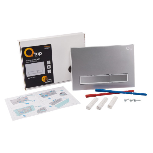 Набір Qtap інсталяція Nest QTNESTM425M08SAT + унітаз з сидінням Lark QT0331159W