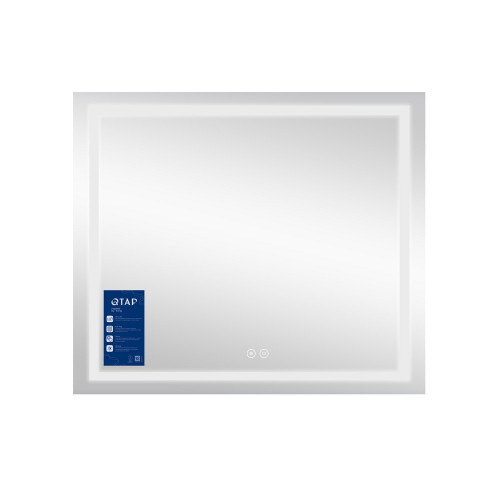 Дзеркало Qtap Mideya 800х700 з LED-підсвічуванням Touch, з антизапотіванням Reverse QT2078NCF8070W