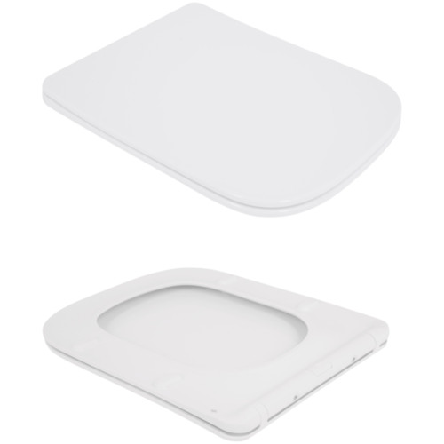 Унітаз підвісний Crow Rimless 485х340х330 мм, White, з сидінням Slim Duroplast/ Soft-close/ Quick Release QT05335171RW Qtap