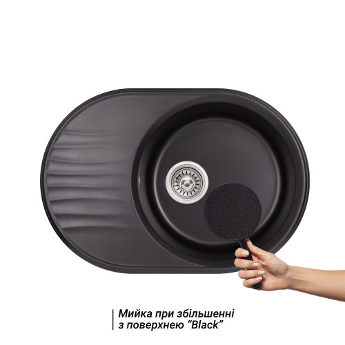 Кухонна мийка Qtap CS 7451 Black (QT7451BLA404)