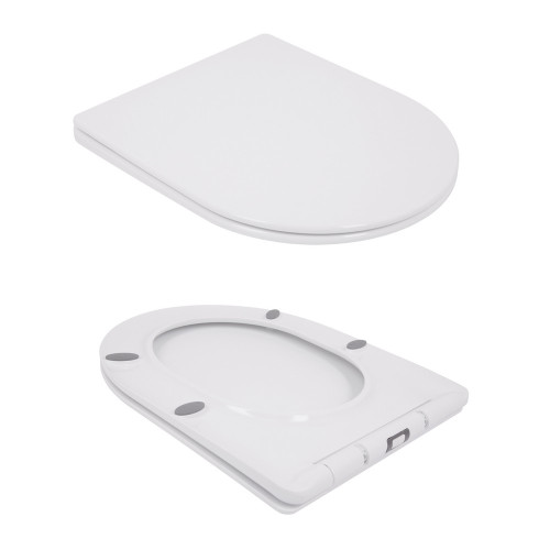 Унитаз напольный Qtap Jay Ultra Quiet с сидением Soft-close 640x360x835 мм QT07222175TW White
