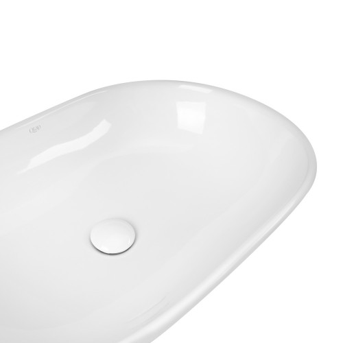 Раковина-чаша Qtap Leo 585х380х180 White з донним клапаном QT1111A028W