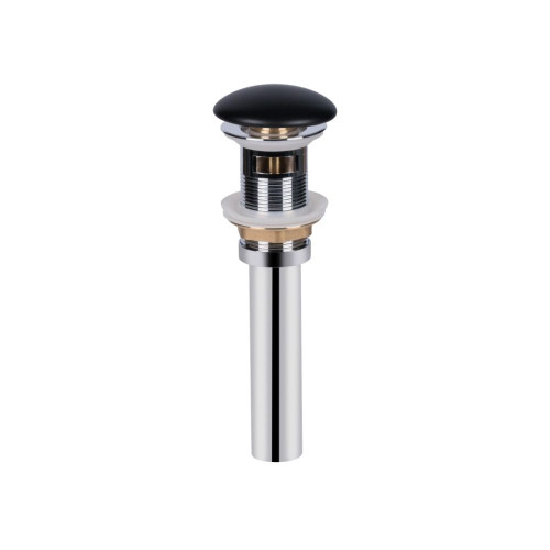 Комплект Qtap Nando LT: Раковина подвесная прямоугольная 600х420х120 мм Matt Black + Донный клапан PU03O