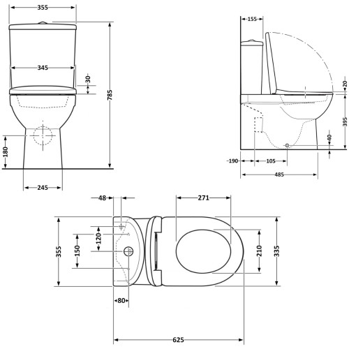 Унітаз підлоговий Qtap Leo Ultra Quiet 620×355×790 мм з сидінням Soft-close, White QTLEO27W49261