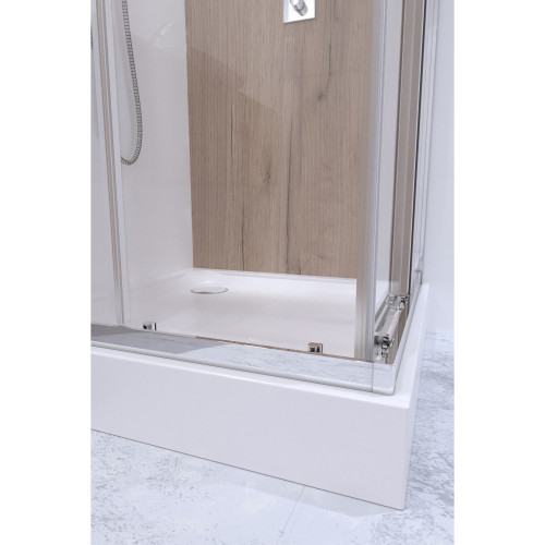 Набір Qtap душова кабіна Taurus CRM1099SC6 Clear + піддон Unisquare 309915