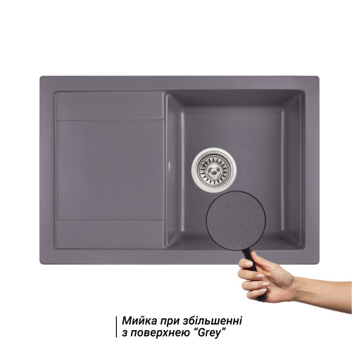 Кухонна мийка Qtap CS 7449 Grey (QT7449GRE471)