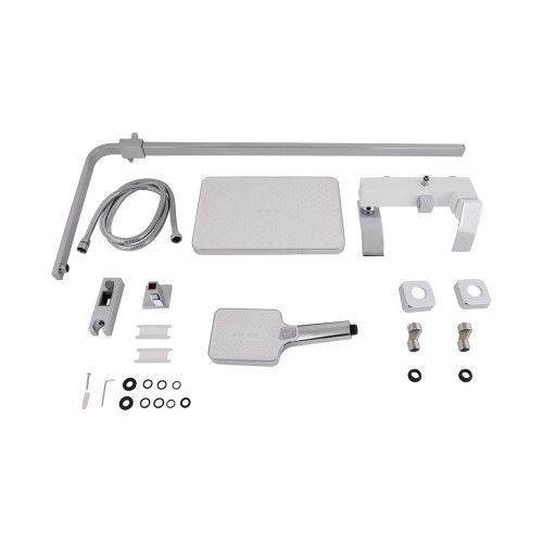 Душова система універсальна Qtap Swan Cascada на три споживача (з виливом) QTSWA111CRW45570 Chrome/White