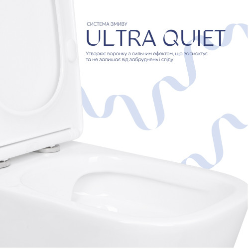 Унітаз підлоговий Qtap Stork Ultra Quiet 630×350×805 мм із сидінням Soft-close, White QTSTO27W49260