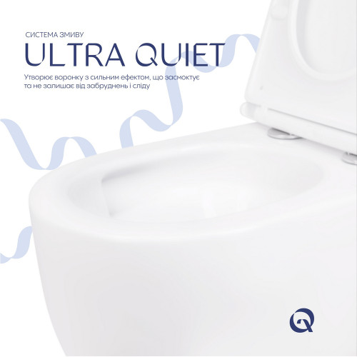 Унітаз підвісний Qtap Taurus безободковий з сидінням Soft-close QT2433084EUQW