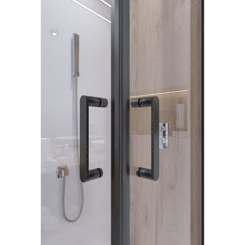 Набір Qtap душова кабіна Taurus BLA1099SC6 Clear + піддон Unisquare 309915