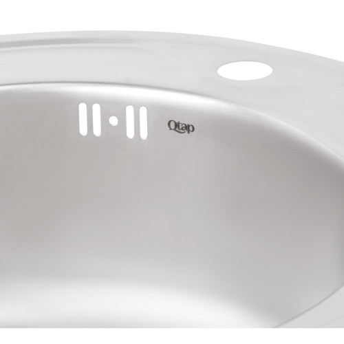 Кухонна мийка Qtap D510 0,8 мм Satin (QTD510SAT08)