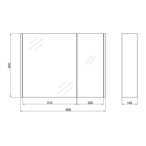 Дзеркальна шафа підвісна Qtap Scorpio 800х600х145 White QT1477ZP801W