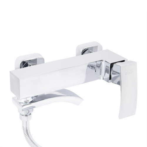 Змішувач для ванни Qtap Swan Cascada з поворотним виливом (з душовим гарнітуром) QTSWA260CRM45565 Chrome