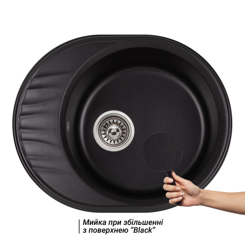 Кухонна мийка Qtap CS 6151 Black (QT6151BLA404)