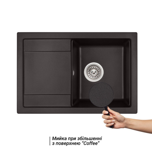 Кухонна мийка Qtap CS 7449 Coffee (QT7449COF551)