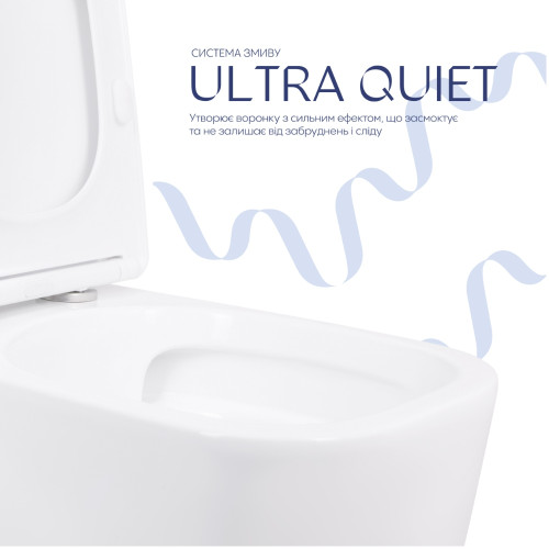 Унітаз підлоговий Qtap Aquarius Ultra Quiet 620×355×790 мм з сидінням Soft-close, White QTAQAW27W49262