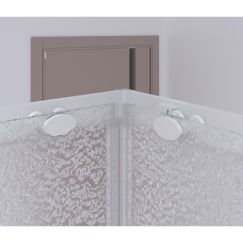 Душова кабіна Qtap Presto WHI1099SP5 90х90 см, скло Pear 5 мм без піддона