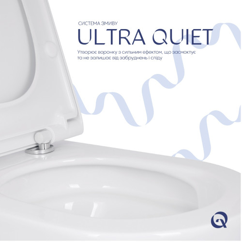 Унітаз підвісний Qtap Scorpio ML Ultra Quiet 490x365x325 мм, з сидінням Soft-close MagLock, White QTSCOML26W49622