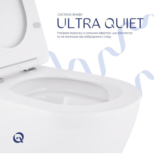 Унітаз підвісний Qtap Robin Mew безобідковий з сидінням Soft-close QT1333046EUQW