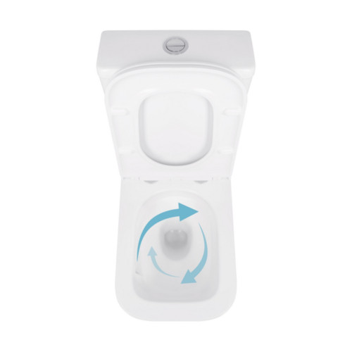 Унитаз-компакт Qtap Cardinal Ultra Quiet безободковый с сиденьем Soft-close QT04222168AUQ3W